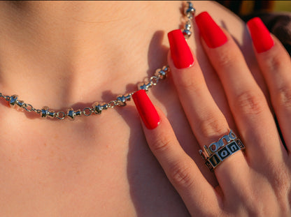 Blond/Blonde Enamel Ring